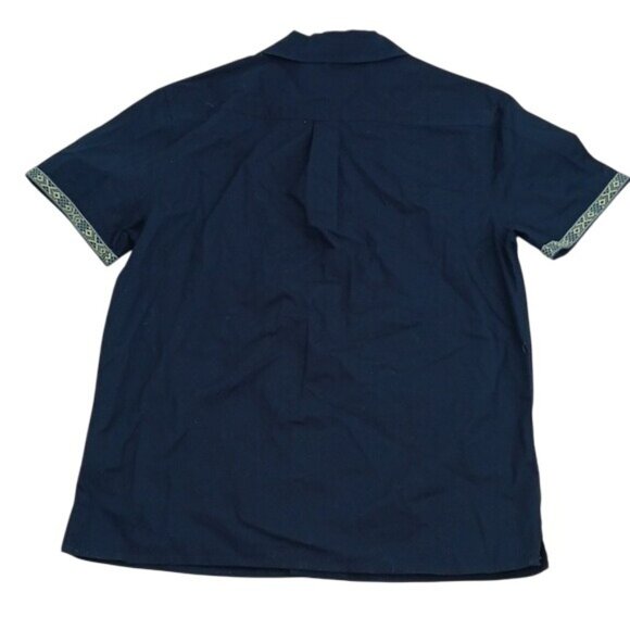 Goodfellow & Co Button Up Shirt Mens Size S Short Sleeve Embroidered Vacay - Picture 7 of 7